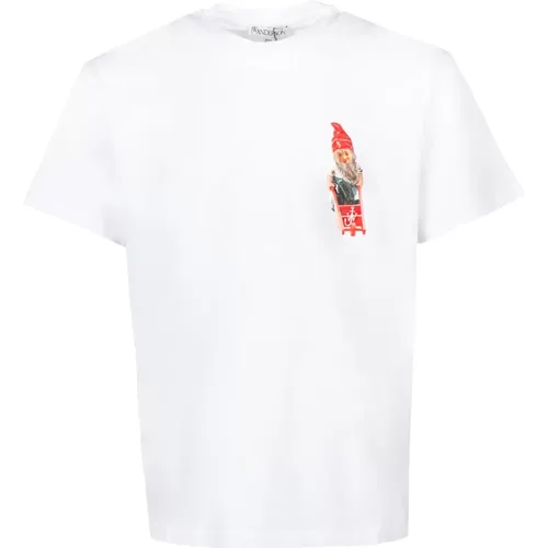 Gnome-Print Baumwoll T-Shirt - JW Anderson - Modalova