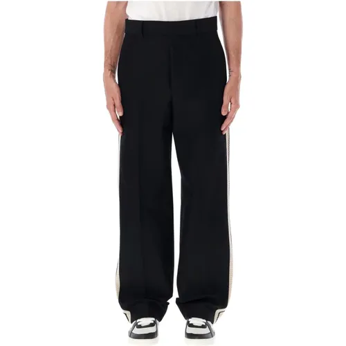 White Striped Track Pants Aw23 , male, Sizes: M, L - Palm Angels - Modalova