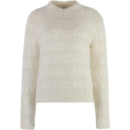 Jacquard-Logo Wollmischpullover - Balenciaga - Modalova