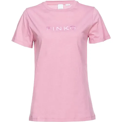 Cotton T-shirt , female, Sizes: S, XS, M - pinko - Modalova