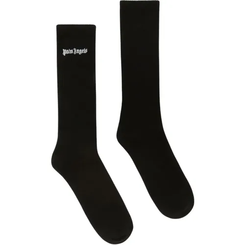 Klassische Logo-bestickte Socken , Herren, Größe: S/M - Palm Angels - Modalova