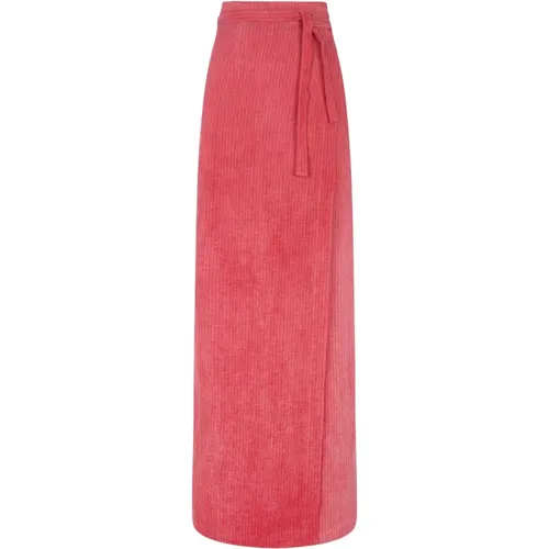 Striped Linen Wrap Skirt , female, Sizes: XS, XL, S, L, 2XL, M - Cortana - Modalova