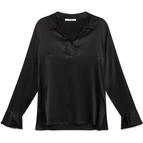 Seiden Satin Bluse , Damen, Größe: M - MALIPARMI - Modalova