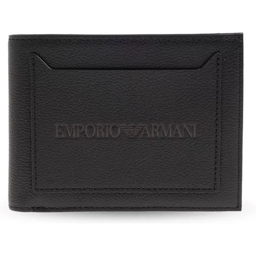 Lederbrieftasche mit Logo - Emporio Armani - Modalova