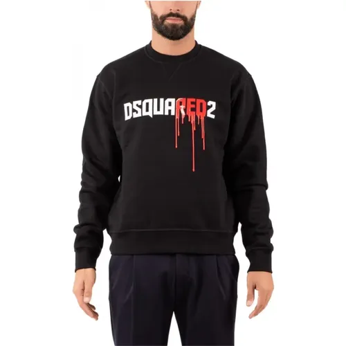 Herren Sweatshirt , Herren, Größe: M - Dsquared2 - Modalova