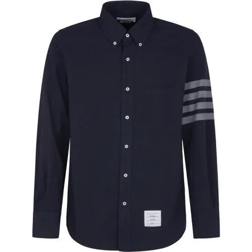 Flannel Straight Fit Shirt , male, Sizes: S, M - Thom Browne - Modalova