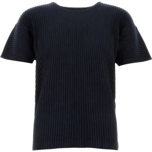 Midnight Polyester T-shirt , Herren, Größe: M - Issey Miyake - Modalova