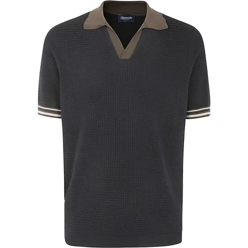 Blau Braun Pullover,Polo Shirts, Cream Sweater 3/4 Ärmel - Drumohr - Modalova