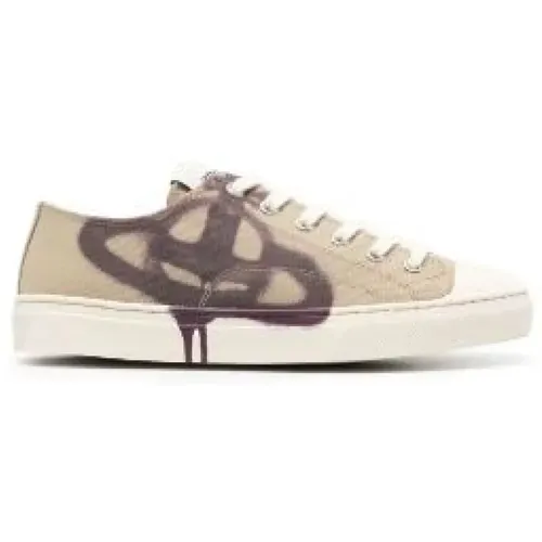 Canvas Sneakers with Orb Logo , female, Sizes: 7 UK, 4 UK - Vivienne Westwood - Modalova