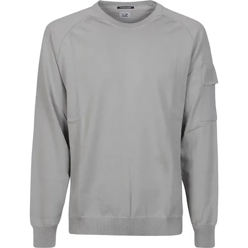 Drizzle Grey Stretch Tasche Pullover , Herren, Größe: L - C.P. Company - Modalova