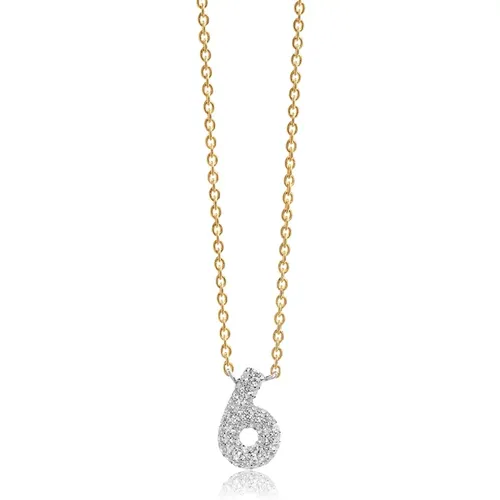 Vergoldete Halskette mit Zirkonia , Damen, Größe: ONE Size - Sif Jakobs Jewellery - Modalova