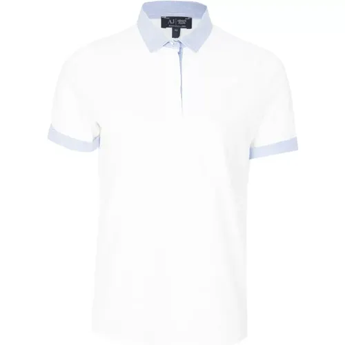 Stripe Trim Polo Shirt , female, Sizes: 3XS - Armani - Modalova