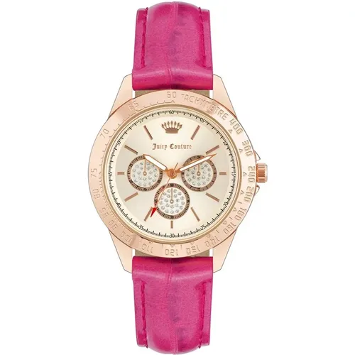 Roségold Damenarmbanduhr mit Strasssteinen - Juicy Couture - Modalova