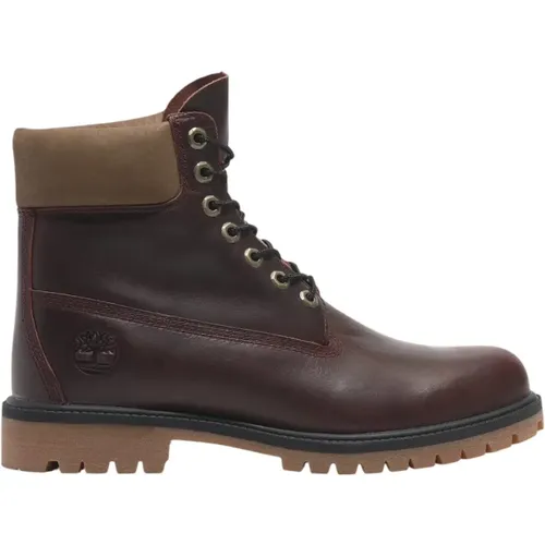 Waterproof Lace Up Burgundy Boots , male, Sizes: 7 UK, 10 UK, 9 UK, 9 1/2 UK, 11 UK, 8 UK - Timberland - Modalova