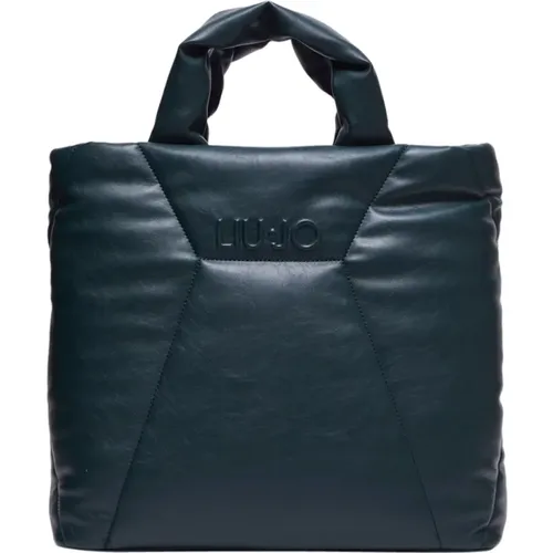 Blaue Synthetische Shopper Tasche , Damen, Größe: ONE Size - Liu Jo - Modalova