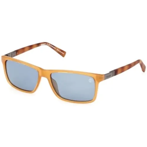 Polarized Rectangular Sunglasses Caramel , male, Sizes: 58 MM - Timberland - Modalova