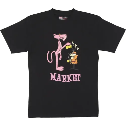 Pink Panther Schwarzes Herren T-Shirt - MARKET - Modalova