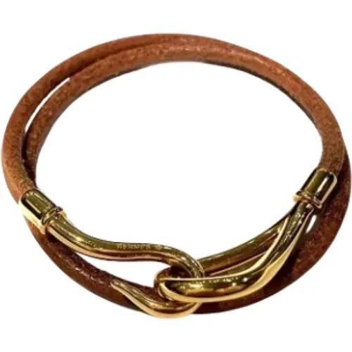 Pre-owned Leather bracelets , female, Sizes: ONE SIZE - Hermès Vintage - Modalova