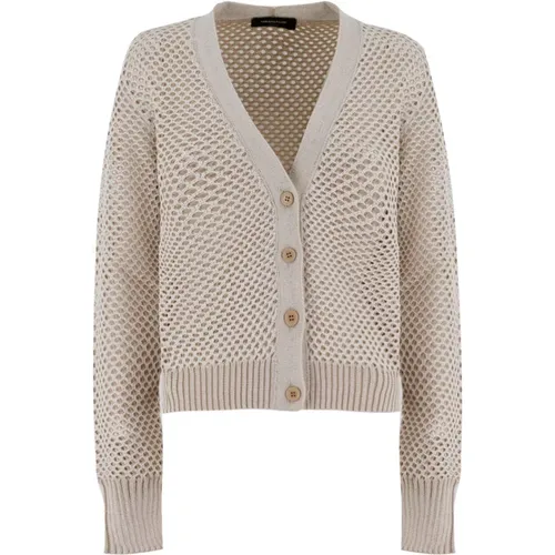 Mesh Stitch Cardigan , female, Sizes: S, M, XS - Fabiana Filippi - Modalova