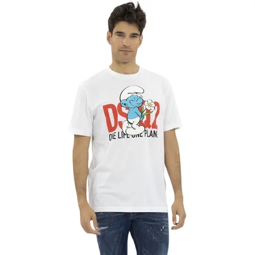 Smurf In Love T-Shirt , male, Sizes: S, XL - Dsquared2 - Modalova