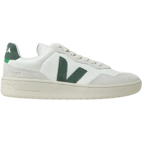 Weiße Ledersneakers mit V-Logo , Herren, Größe: 42 EU - Veja - Modalova