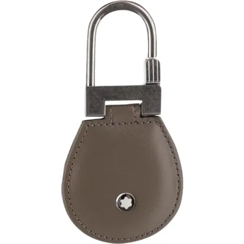 Leder Schlüsselhalter mit Logodetail , Herren, Größe: ONE Size - Montblanc - Modalova