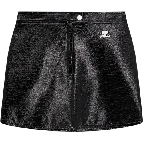 Flared Skirt with Hidden Zip , female, Sizes: S - Courrèges - Modalova