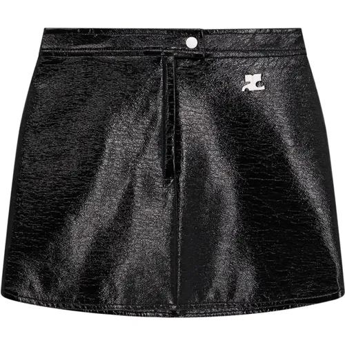 Flared Skirt with Hidden Zip , female, Sizes: XS, S - Courrèges - Modalova