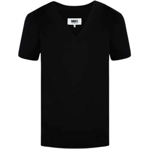 Schwarze Baumwoll-Jersey T-Shirts Set - MM6 Maison Margiela - Modalova