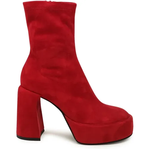 Rote Ankle Boots Fw23 , Damen, Größe: 39 EU - Elena Iachi - Modalova