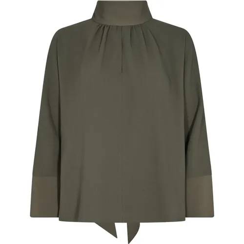 Elegante Bluse mit langen Ärmeln und Falten - MOS MOSH - Modalova