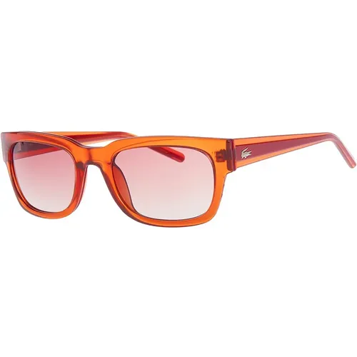 Rote rechteckige Damen Sonnenbrille - Lacoste - Modalova