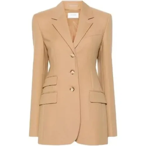 Tailored Blazer in Biscuit Wool Flannel , female, Sizes: XS, 2XS - SPORTMAX - Modalova