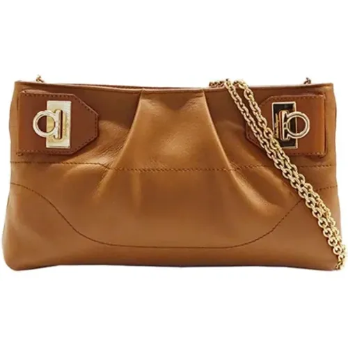 Pre-owned Leather shoulder-bags , female, Sizes: ONE SIZE - Salvatore Ferragamo Pre-owned - Modalova