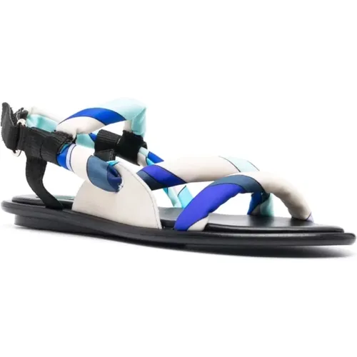 Bunte Gepolsterte Sandalen , Damen, Größe: 36 EU - EMILIO PUCCI - Modalova