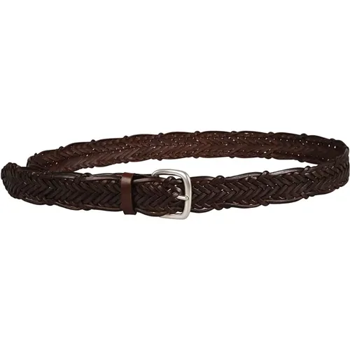 Leather Interwoven Belt , male, Sizes: 105 CM - Orciani - Modalova