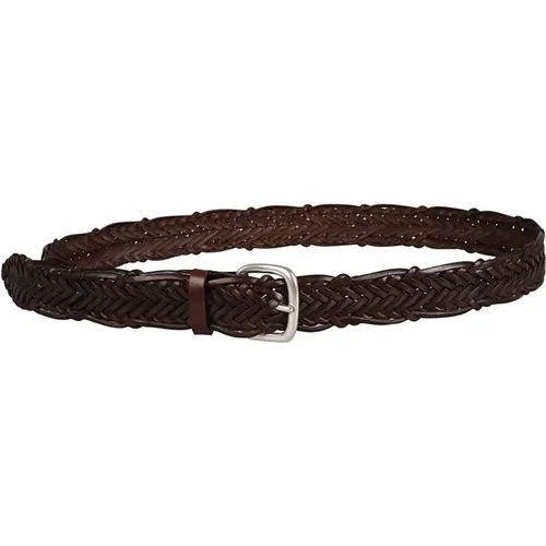 Leather Interwoven Belt , male, Sizes: 105 CM, 95 CM, 90 CM, 100 CM - Orciani - Modalova