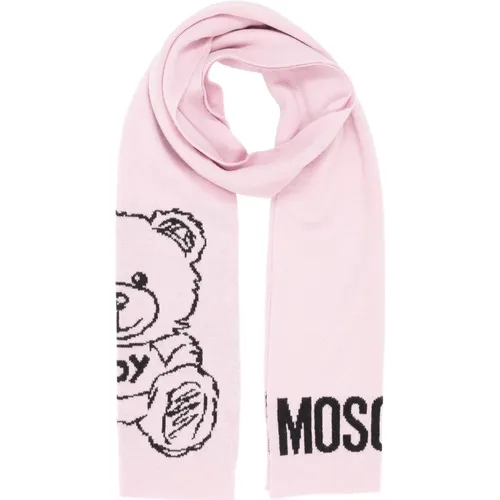 Abstrakter Wollschal mit Logo - Moschino - Modalova