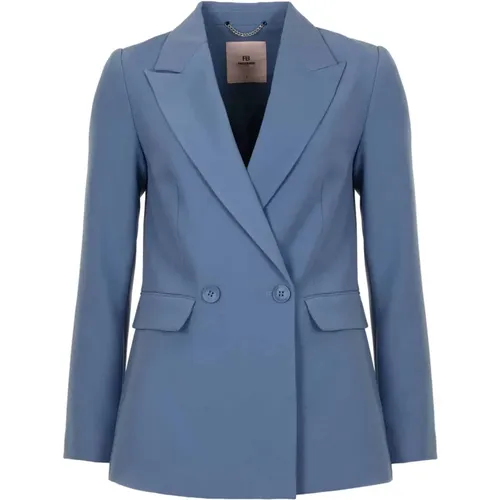 Blaues Blazer-Set im Ashleigh-Stil , Damen, Größe: XL - Freebird - Modalova