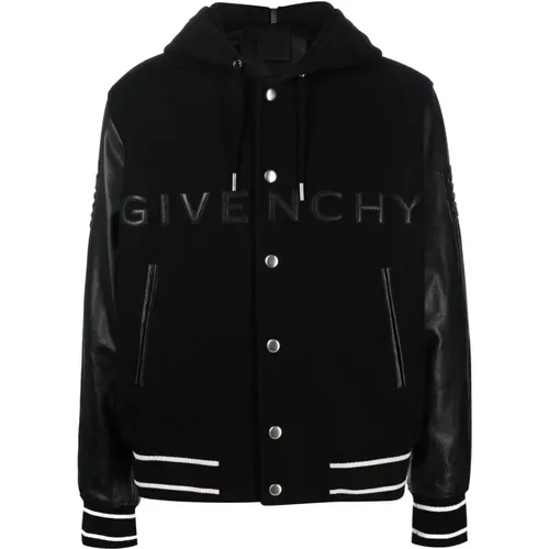 Leather Sleeves Jacket , male, Sizes: L - Givenchy - Modalova