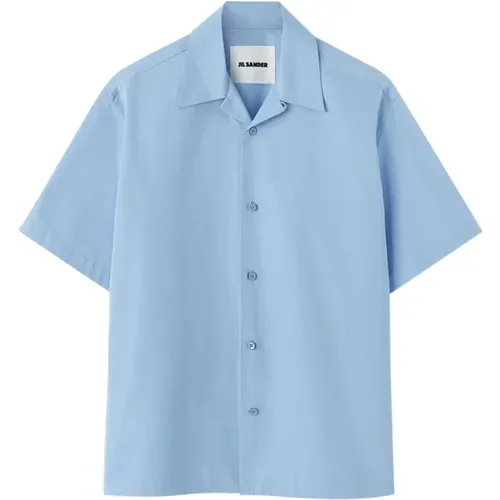 Clear Bowling Shirt Poplin Cotton , male, Sizes: M, XL - Jil Sander - Modalova