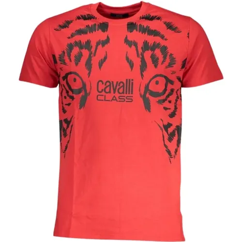 Cotton Print Logo T-Shirt , male, Sizes: 2XL, M, L, XL - Cavalli Class - Modalova