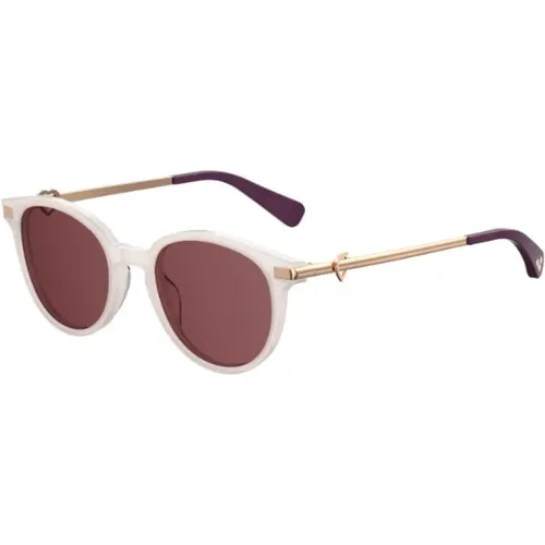 Stylish Sunglasses in Bordeaux and , female, Sizes: 51 MM - Love Moschino - Modalova