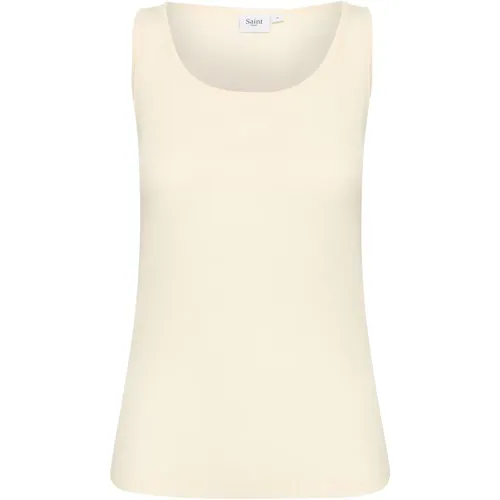 Woll Tank Top Eis , Damen, Größe: M - Saint Tropez - Modalova