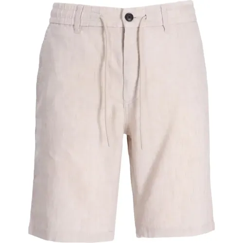 Linen Shorts with Pockets , male, Sizes: W34, W38, W32, W36, W33 - Hugo Boss - Modalova