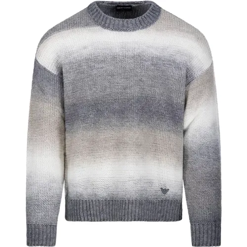 Melange Rundhals Pullover , Herren, Größe: M - Emporio Armani - Modalova