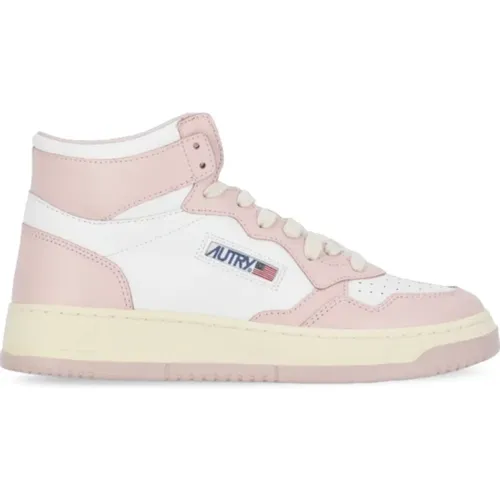 Rosa High Top Sneakers Frau , Damen, Größe: 36 EU - Autry - Modalova