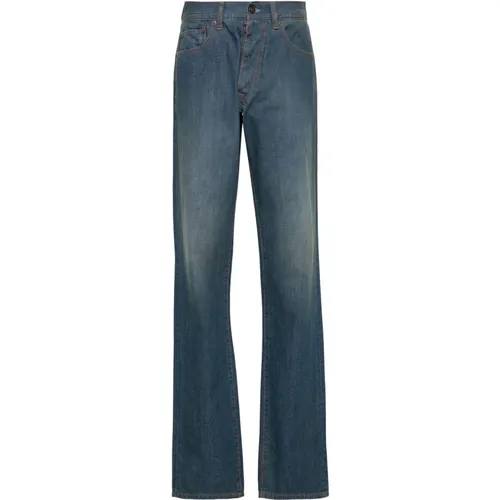 Blaue Baumwoll Straight-Leg Jeans - Maison Margiela - Modalova