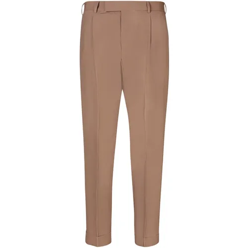 Wool Blend Straight Leg Trousers , male, Sizes: S - PT Torino - Modalova