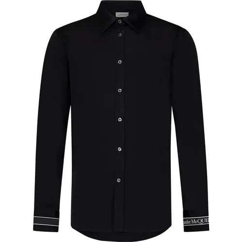 Stretch Cotton Poplin Shirt , male, Sizes: L, M, XL - alexander mcqueen - Modalova